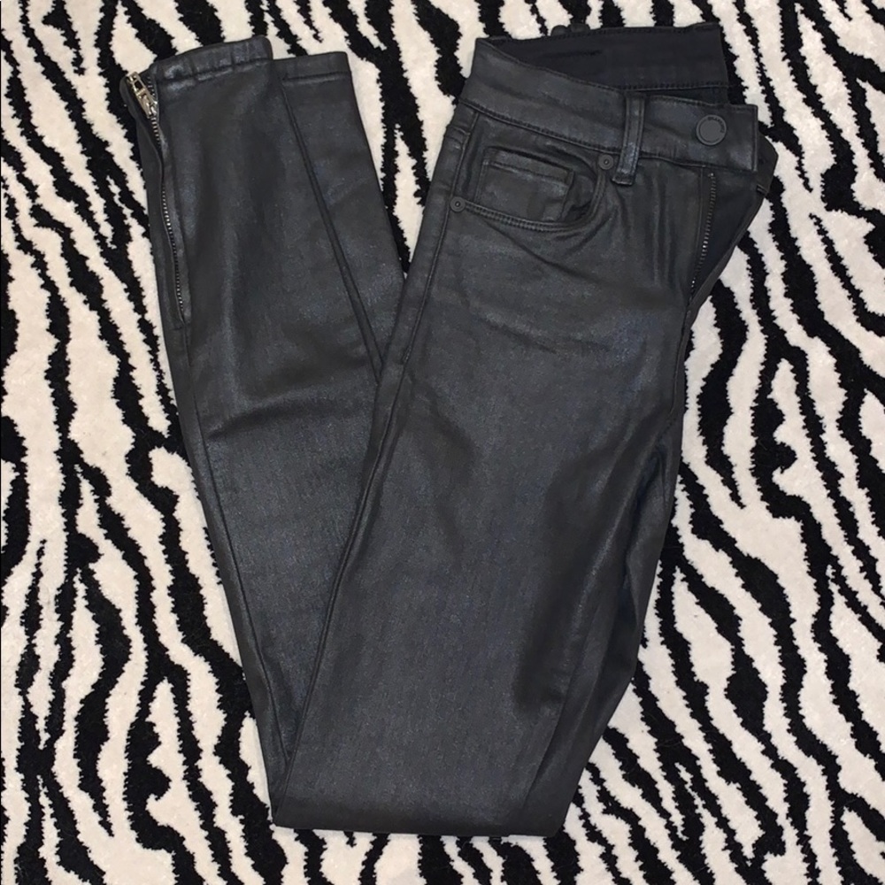 Blank NYC Skinny Coated Black Jeans
